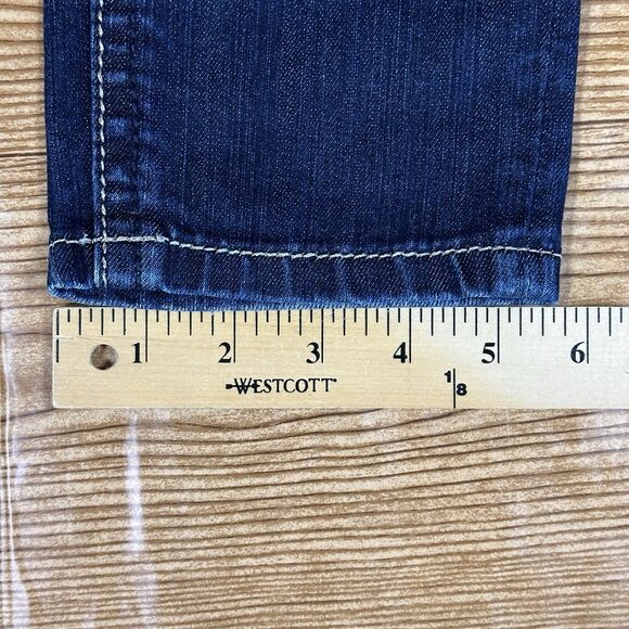 Miss Me Jeans Women’s 27 Blue Skinny JP46565 Sequence Embroidered Flap Pockets - Picture 11 of 16